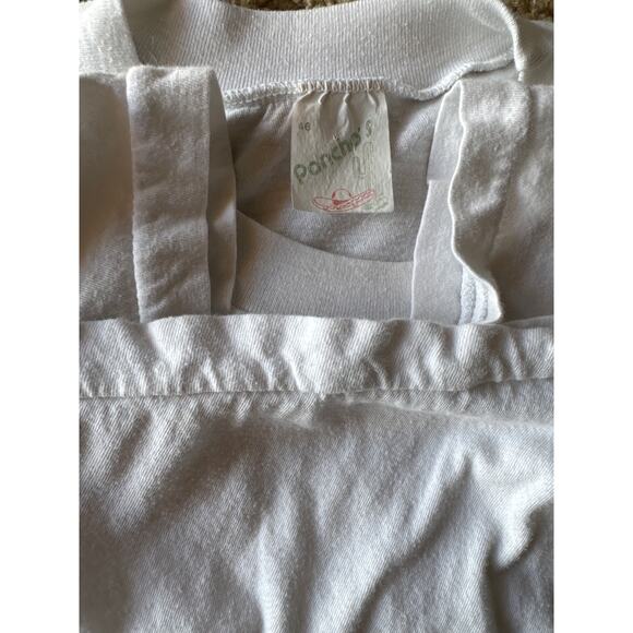 Vintage Neon Puerto Vallarta Single Stitched Poncho's XL White Surf T-Shirt - Picture 2 of 6